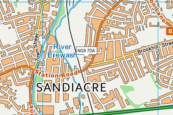 NG9 7DA map - OS VectorMap District (Ordnance Survey)