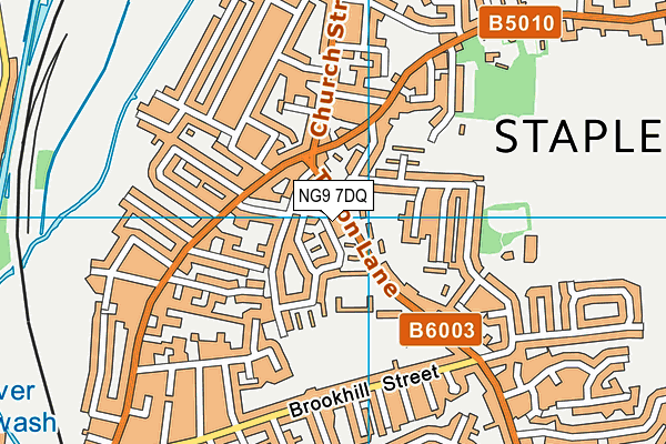 NG9 7DQ map - OS VectorMap District (Ordnance Survey)