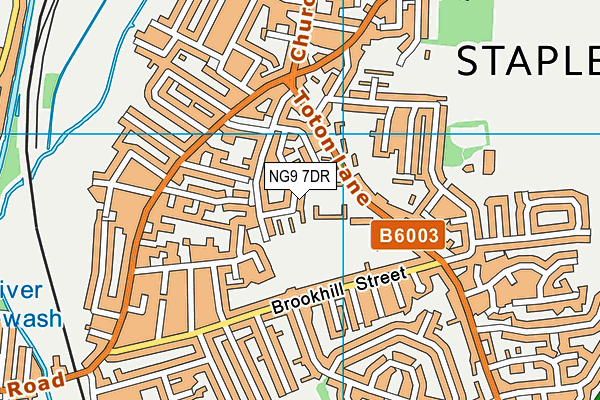 NG9 7DR map - OS VectorMap District (Ordnance Survey)