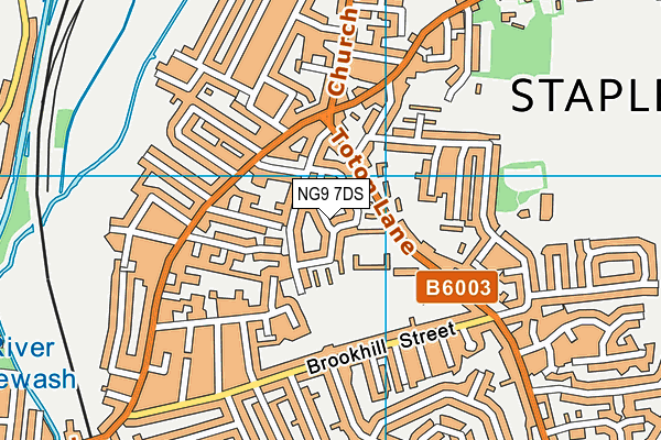 NG9 7DS map - OS VectorMap District (Ordnance Survey)