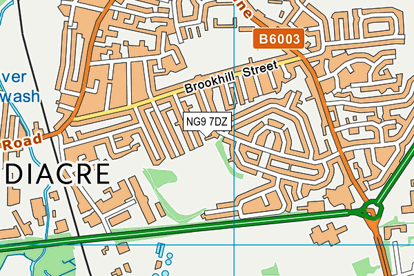 NG9 7DZ map - OS VectorMap District (Ordnance Survey)