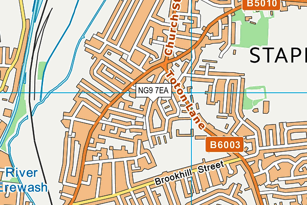 NG9 7EA map - OS VectorMap District (Ordnance Survey)