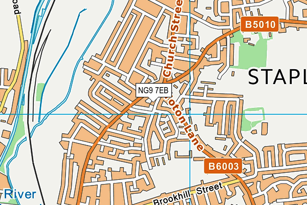 NG9 7EB map - OS VectorMap District (Ordnance Survey)
