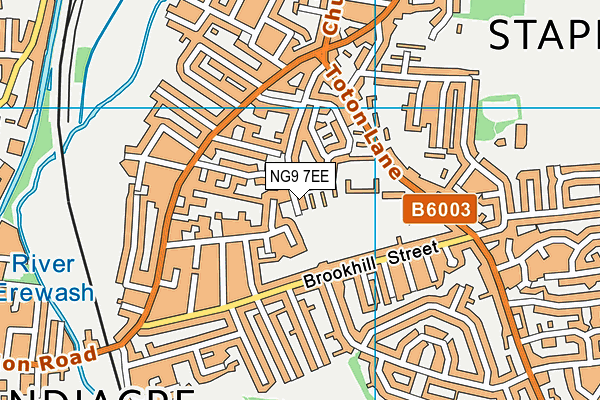 NG9 7EE map - OS VectorMap District (Ordnance Survey)