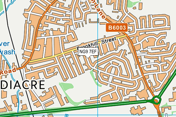 NG9 7EF map - OS VectorMap District (Ordnance Survey)