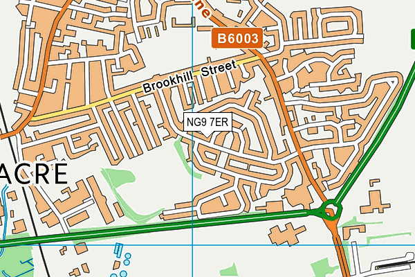 NG9 7ER map - OS VectorMap District (Ordnance Survey)