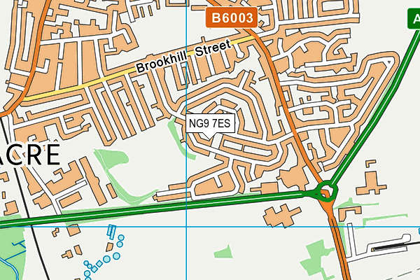 NG9 7ES map - OS VectorMap District (Ordnance Survey)