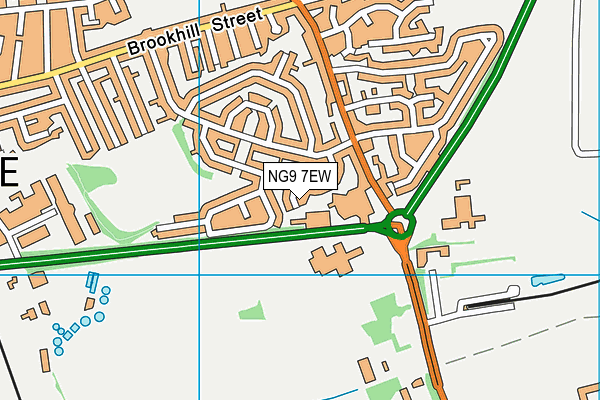NG9 7EW map - OS VectorMap District (Ordnance Survey)