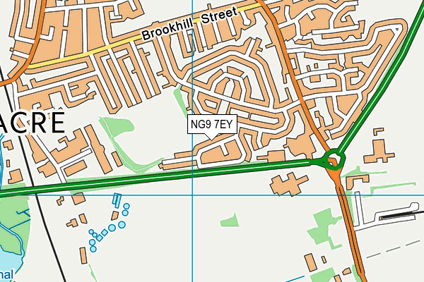NG9 7EY map - OS VectorMap District (Ordnance Survey)