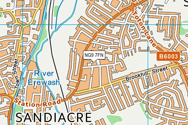 NG9 7FN map - OS VectorMap District (Ordnance Survey)