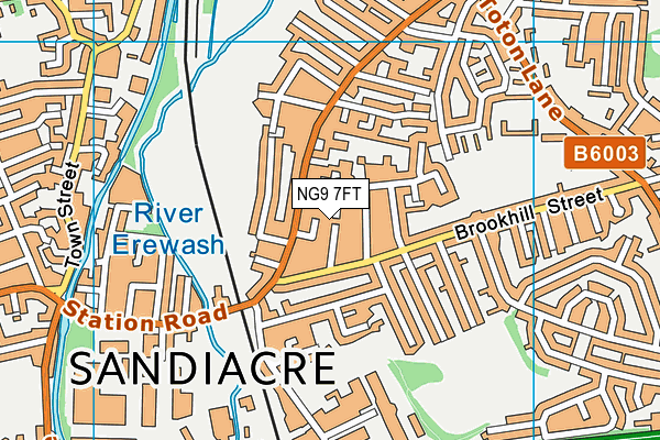 NG9 7FT map - OS VectorMap District (Ordnance Survey)