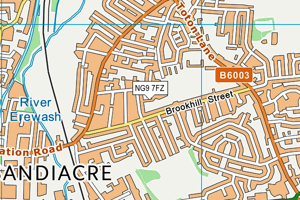 NG9 7FZ map - OS VectorMap District (Ordnance Survey)