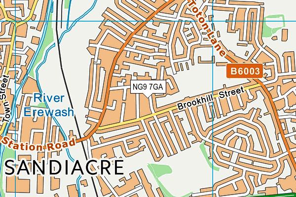 NG9 7GA map - OS VectorMap District (Ordnance Survey)