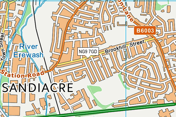 NG9 7GD map - OS VectorMap District (Ordnance Survey)