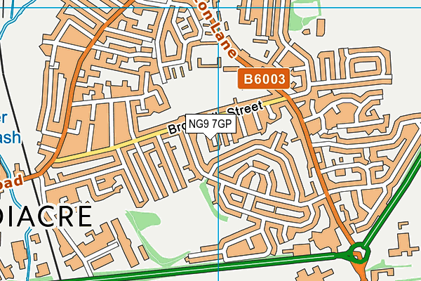 NG9 7GP map - OS VectorMap District (Ordnance Survey)