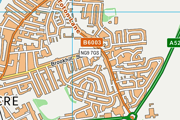 NG9 7GS map - OS VectorMap District (Ordnance Survey)