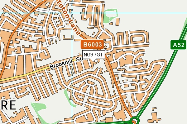 NG9 7GT map - OS VectorMap District (Ordnance Survey)