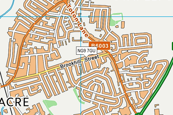NG9 7GU map - OS VectorMap District (Ordnance Survey)