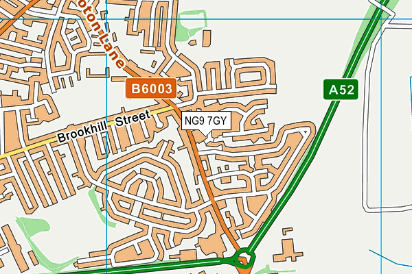 NG9 7GY map - OS VectorMap District (Ordnance Survey)