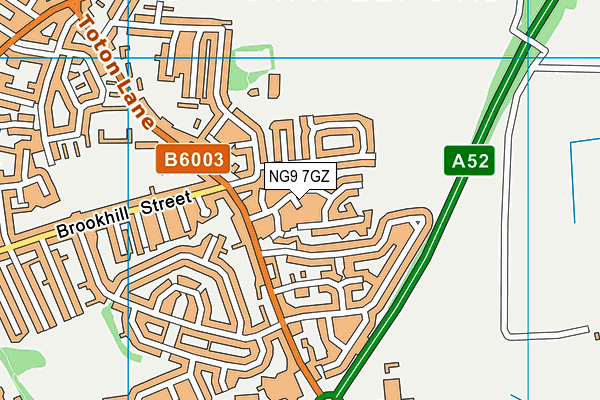 NG9 7GZ map - OS VectorMap District (Ordnance Survey)