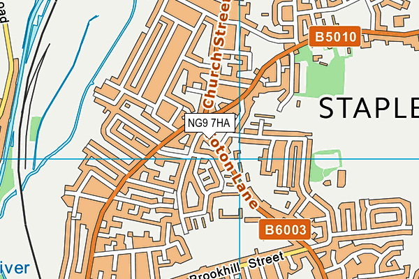 NG9 7HA map - OS VectorMap District (Ordnance Survey)