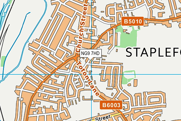 NG9 7HD map - OS VectorMap District (Ordnance Survey)
