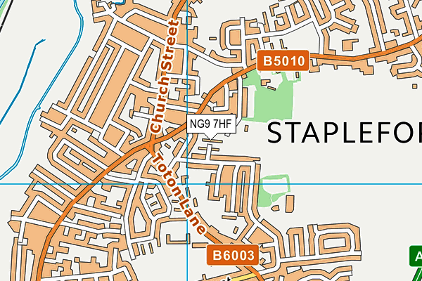 NG9 7HF map - OS VectorMap District (Ordnance Survey)