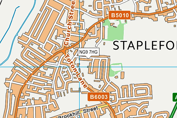 NG9 7HG map - OS VectorMap District (Ordnance Survey)