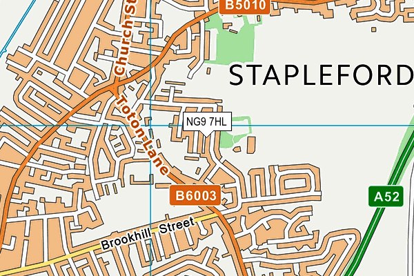 NG9 7HL map - OS VectorMap District (Ordnance Survey)