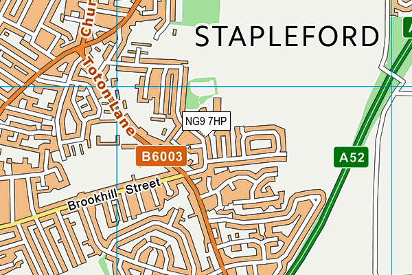 NG9 7HP map - OS VectorMap District (Ordnance Survey)