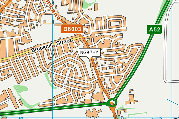 NG9 7HY map - OS VectorMap District (Ordnance Survey)