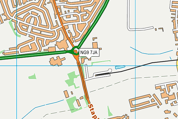 NG9 7JA map - OS VectorMap District (Ordnance Survey)