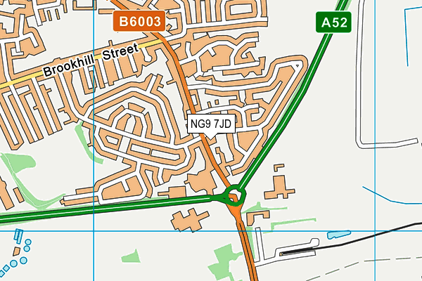 NG9 7JD map - OS VectorMap District (Ordnance Survey)