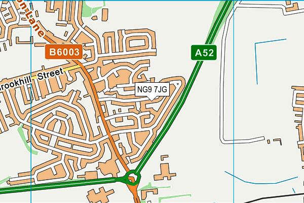 NG9 7JG map - OS VectorMap District (Ordnance Survey)