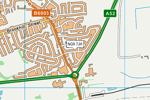 NG9 7JH map - OS VectorMap District (Ordnance Survey)