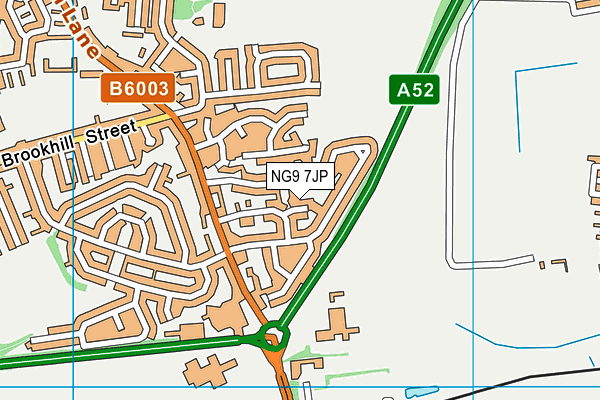 NG9 7JP map - OS VectorMap District (Ordnance Survey)