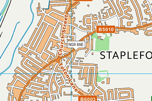 NG9 8AE map - OS VectorMap District (Ordnance Survey)
