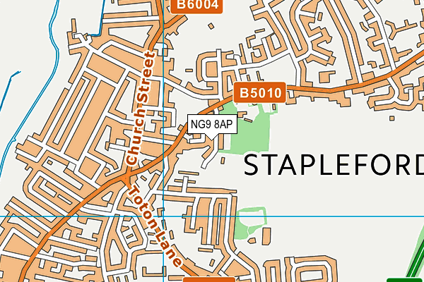 NG9 8AP map - OS VectorMap District (Ordnance Survey)