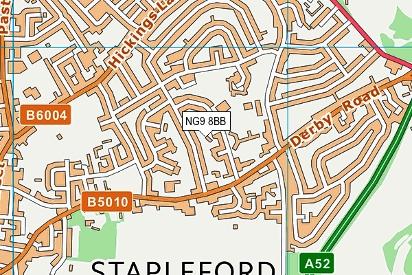 NG9 8BB map - OS VectorMap District (Ordnance Survey)