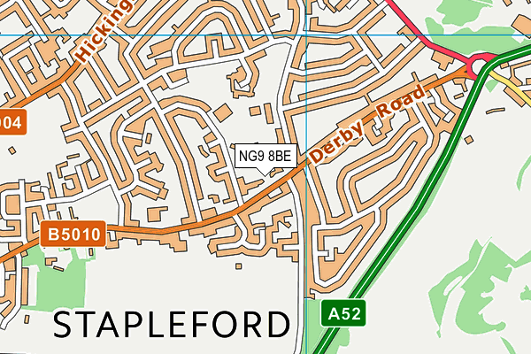 NG9 8BE map - OS VectorMap District (Ordnance Survey)