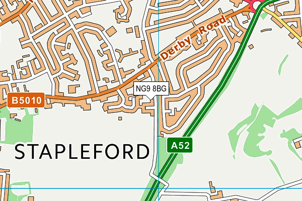 NG9 8BG map - OS VectorMap District (Ordnance Survey)