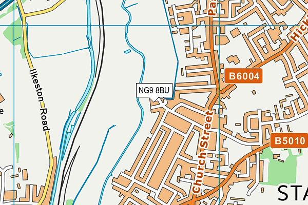 NG9 8BU map - OS VectorMap District (Ordnance Survey)