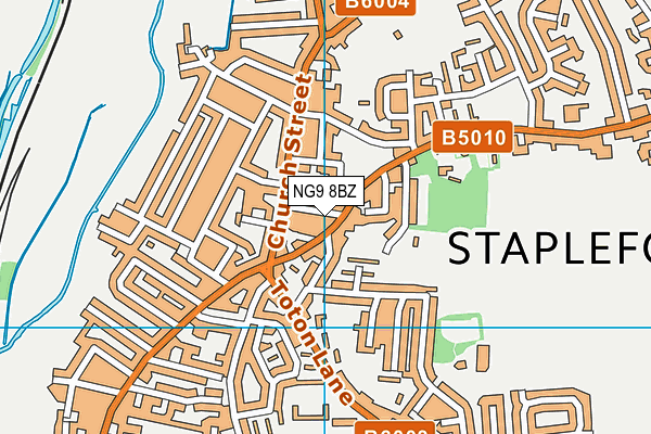 NG9 8BZ map - OS VectorMap District (Ordnance Survey)