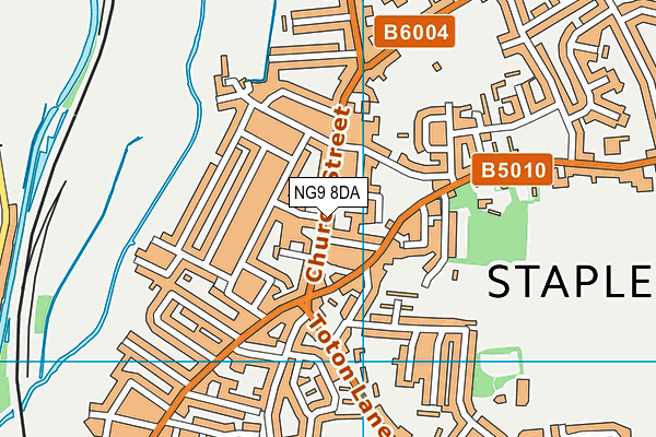 NG9 8DA map - OS VectorMap District (Ordnance Survey)