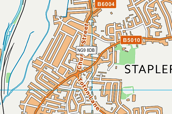 NG9 8DB map - OS VectorMap District (Ordnance Survey)