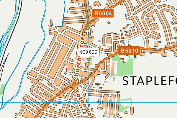 NG9 8DD map - OS VectorMap District (Ordnance Survey)