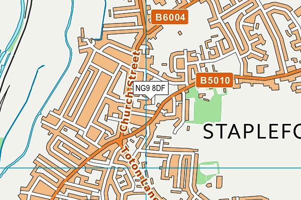 NG9 8DF map - OS VectorMap District (Ordnance Survey)