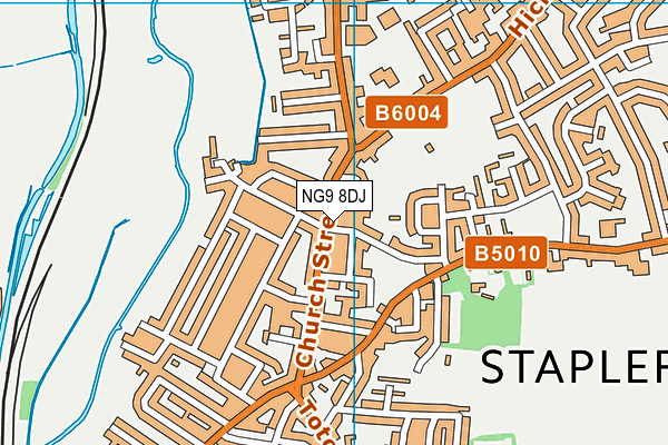 NG9 8DJ map - OS VectorMap District (Ordnance Survey)