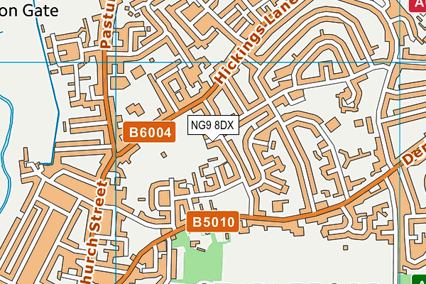 NG9 8DX map - OS VectorMap District (Ordnance Survey)