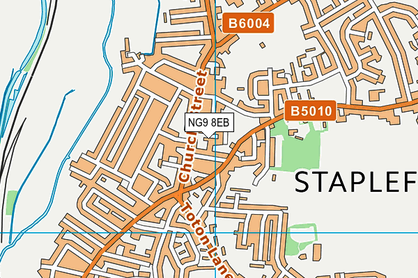 NG9 8EB map - OS VectorMap District (Ordnance Survey)